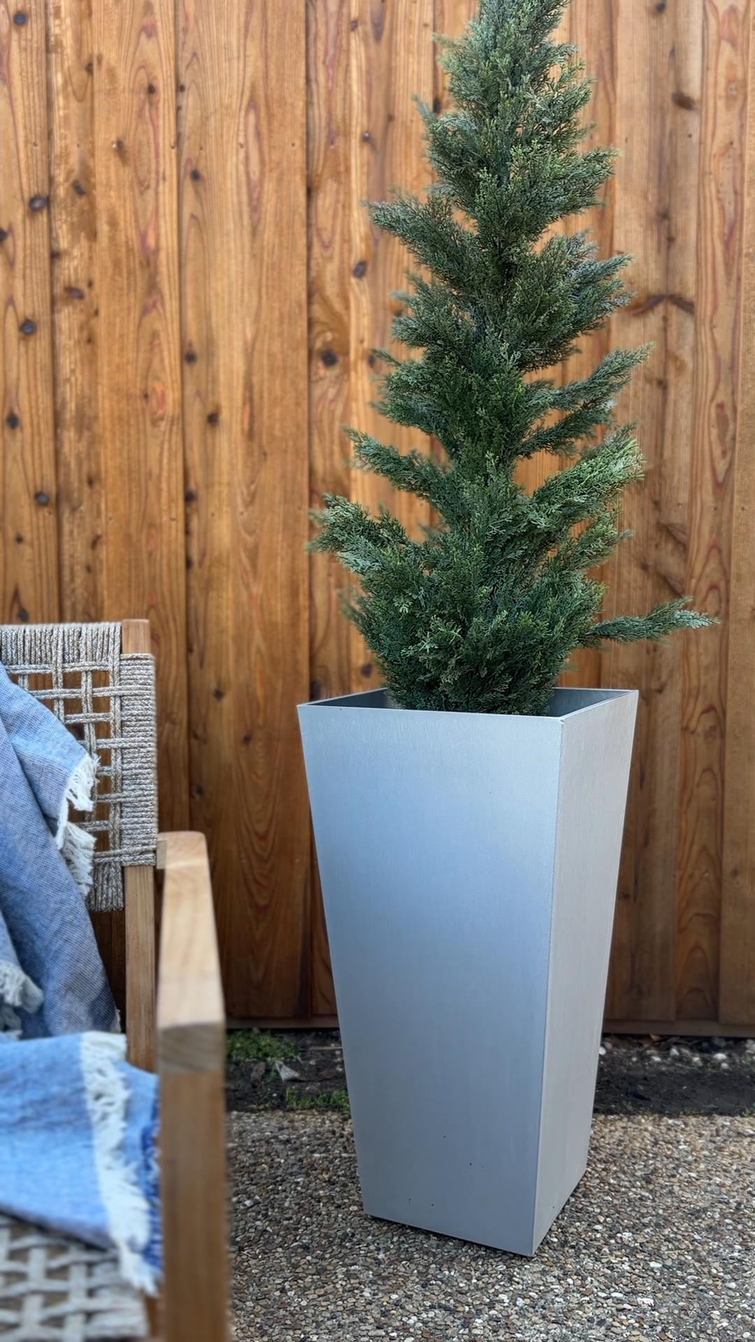 My faux cedar trees from Walmart have been going strong outside for years and I just keep buying more! They look so elevated but zero maintenance 🤌

#LTKSeasonal #LTKHome