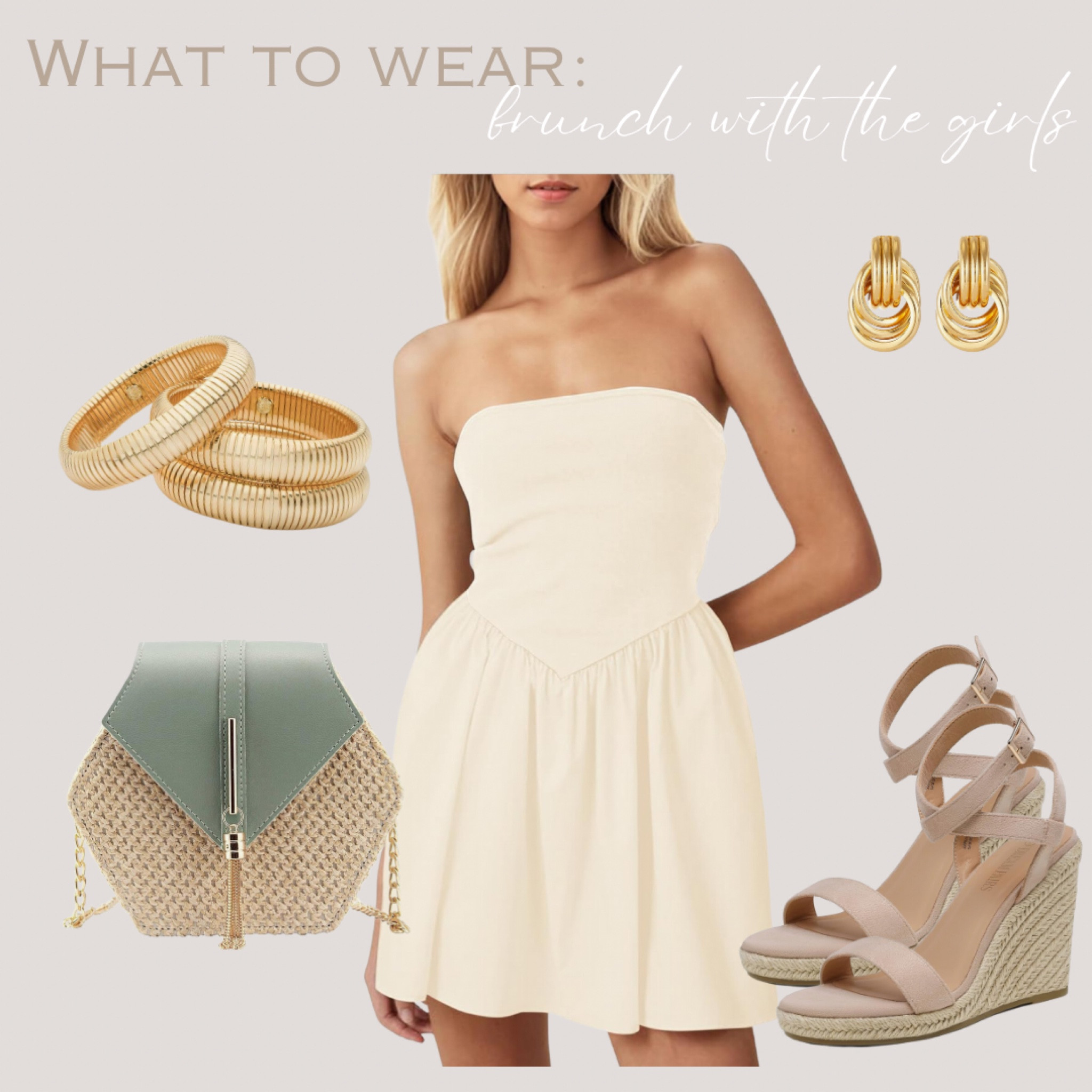 What to wear: Brunch with the girls 


Summer dress, sundress, mini dress, tube top dress, white dress, wedges, gold bangles, knot earrings, straw crossbody bag

#amazon #amazonfashion 

#LTKSeasonal #LTKStyleTip