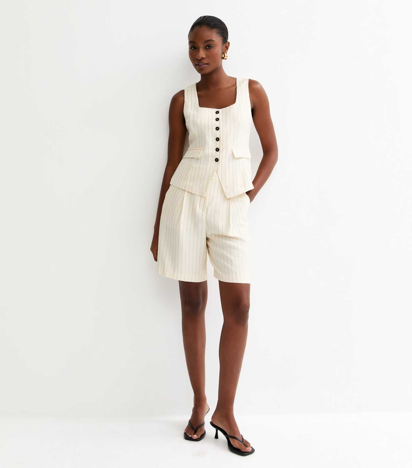 White Striped Shorts | New Look | New Look (UK)