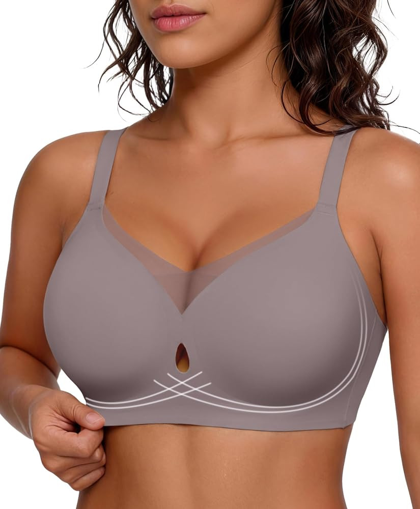 Popilush Womens Wireless Push Up Bra Comfortable Supportive Everyday Bra | Amazon (US)