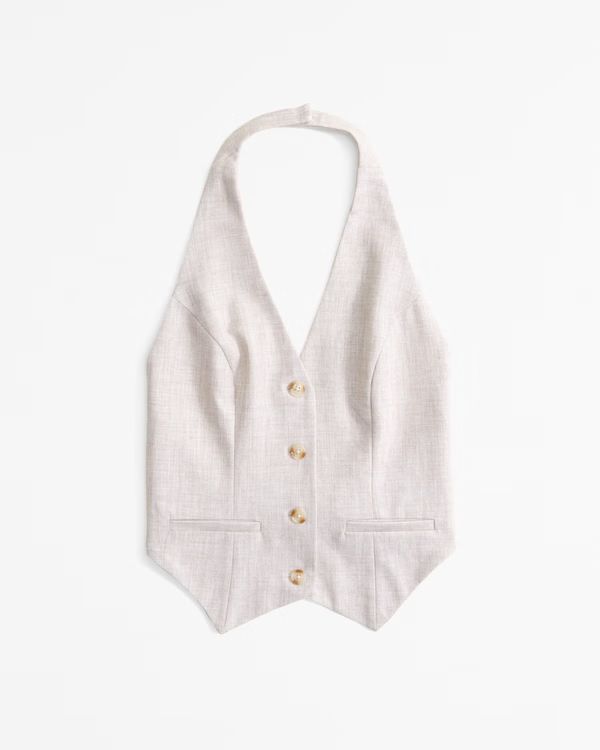 The A&F Mara Tailored Halter Vest | Abercrombie & Fitch (US)