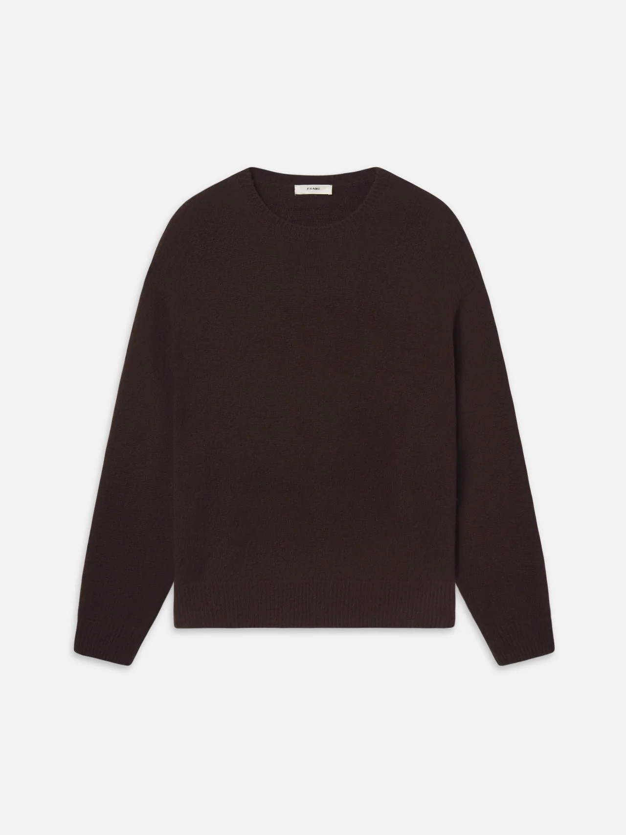 THE CASHMERE BRUSHED SWEATER COFFEE | Frame Denim
