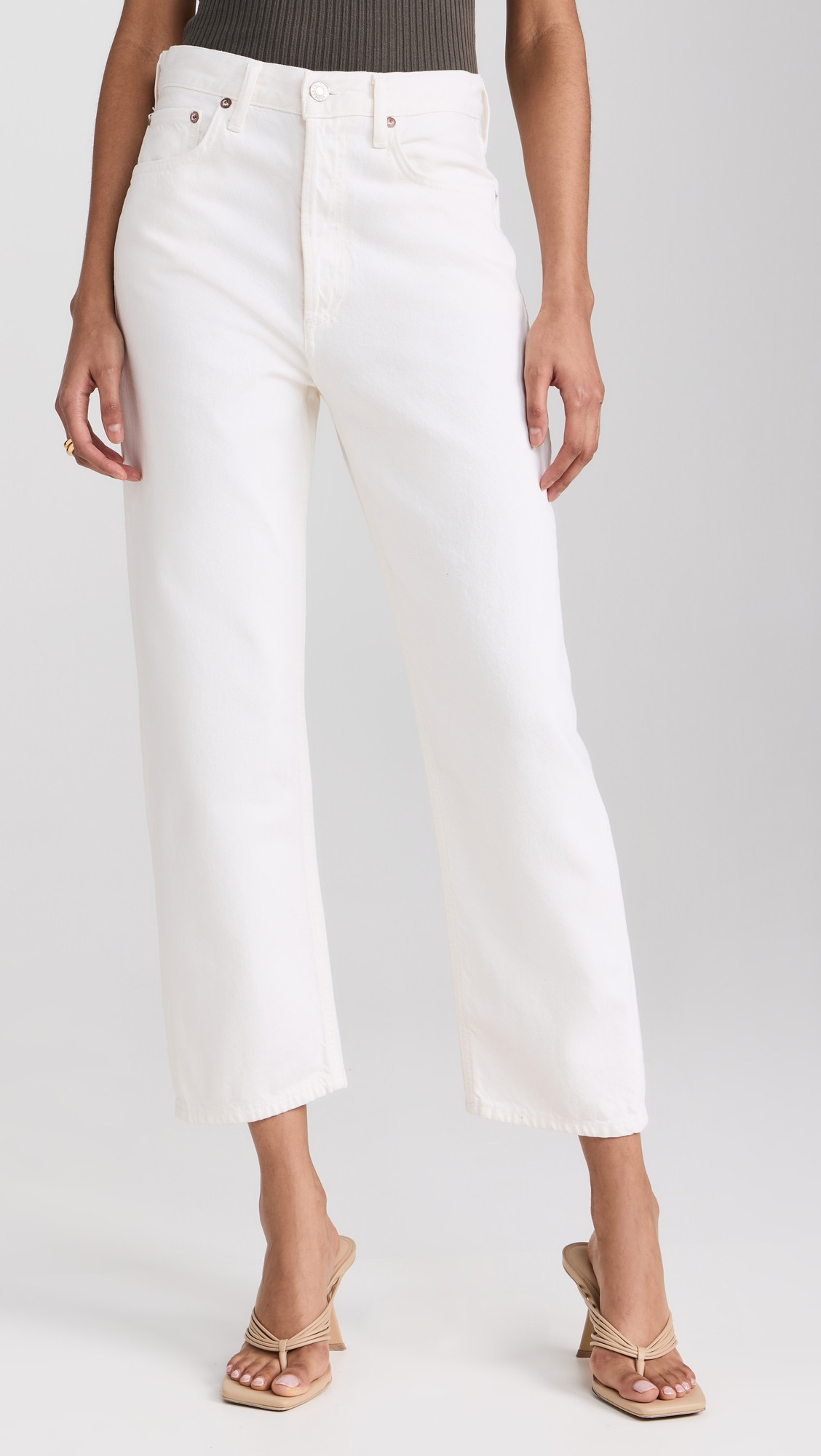 AGOLDE 90s Crop: Loose Straight Jeans Fortune Cookie 33 | Shopbop