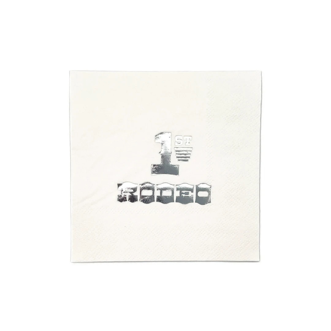 1st Rodeo White Cocktail Napkins set of 20 - Etsy | Etsy (US)