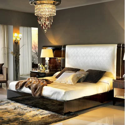 King Solid Wood and Upholstered Standard Bed | Wayfair North America