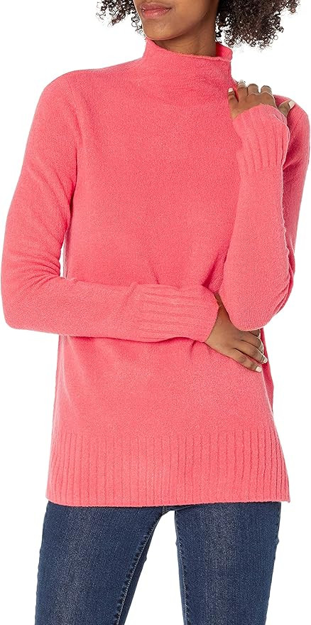 Goodthreads Women's Mid-Gauge Stretch Funnel Neck Sweater | Amazon (US)