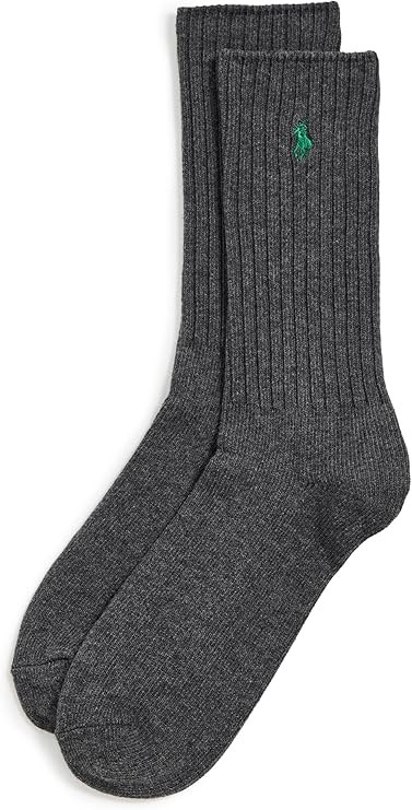 Polo Ralph Lauren Men's Cotton Ribbed Dress Crew Socks - 1 Pair Pack - Solid Color Cushioned Comf... | Amazon (US)