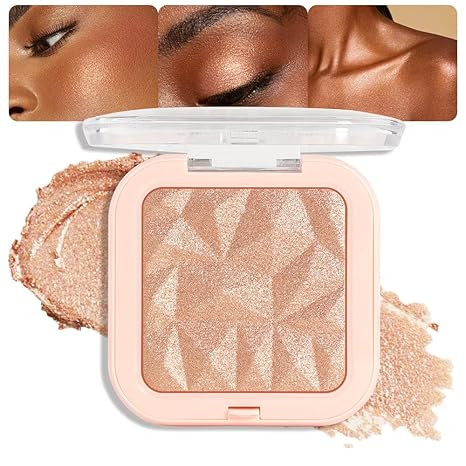 evpct Champagne Face Highlighter Makeup Shimmer Glitter Diamond Sparkly Highlighters Makeup Palet... | Amazon (US)