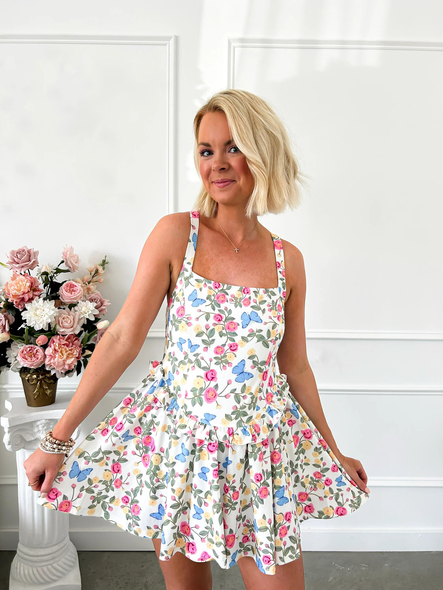 Butterfly Kisses Floral Romper | Flourish in Frills