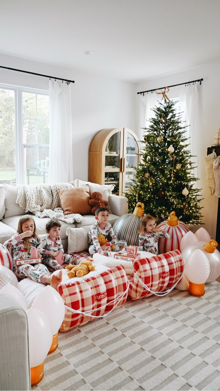 Magical Movie Night for the Kids🎄✨ Inflatable sleds make the perfect cozy spot. The kids loved this last year! Can’t wait to do it again soon ❤️ 

#LTKKids #LTKHoliday #LTKHome