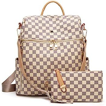 Logooo Women Backpack Purse Synthetic Leather Fashion Ladies Satchel Bags Casual Shoulder Bag 2pc... | Amazon (US)