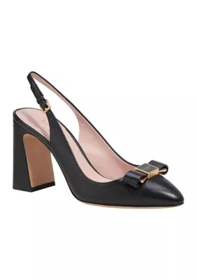 kate spade new york Women's Bowdie Slingback Heels, Black, 8M | Belk