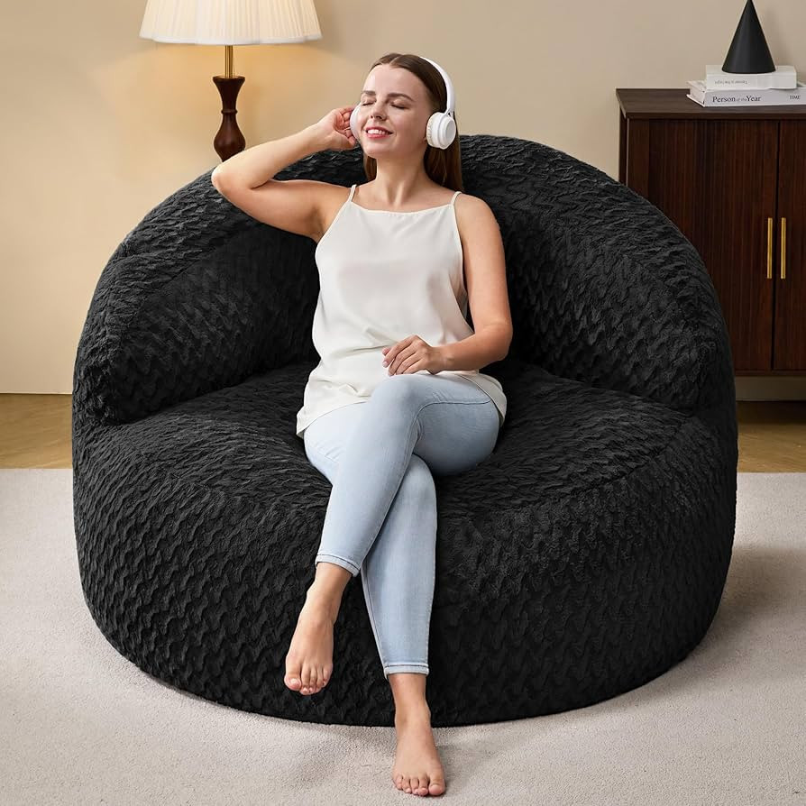 Hobestluk Bean Bag Chair Giant Bean Bag Chairs for Adults Big Bean Bag Chair with Memory Foam Fil... | Amazon (US)