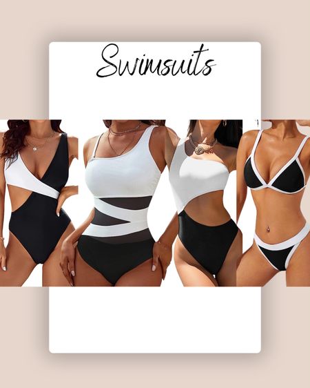 Black and white swimsuit, bikini, one piece swimwear 

#LTKTravel #LTKFindsUnder50 #LTKSwim