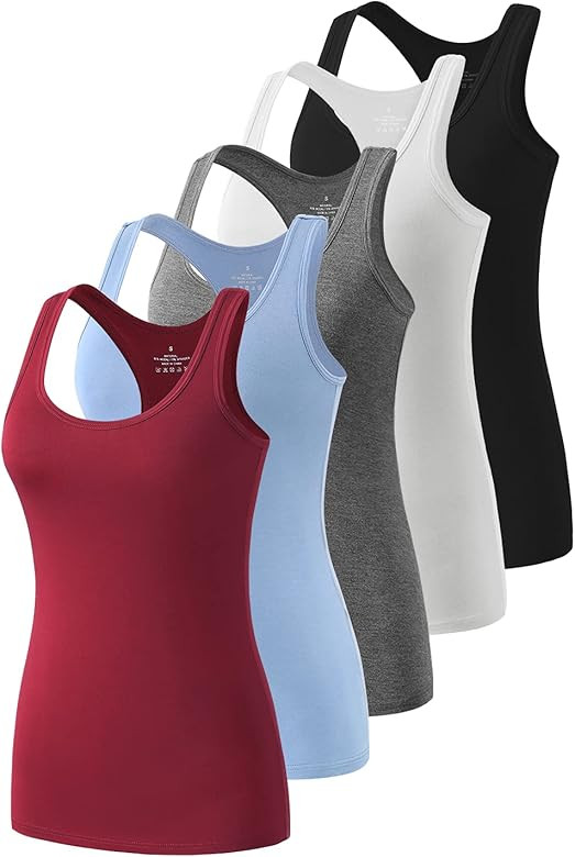 Star Vibe Racerback Workout Tank Tops for Women Basic Athletic Tanks Yoga Undershirt Sleeveless E... | Amazon (US)