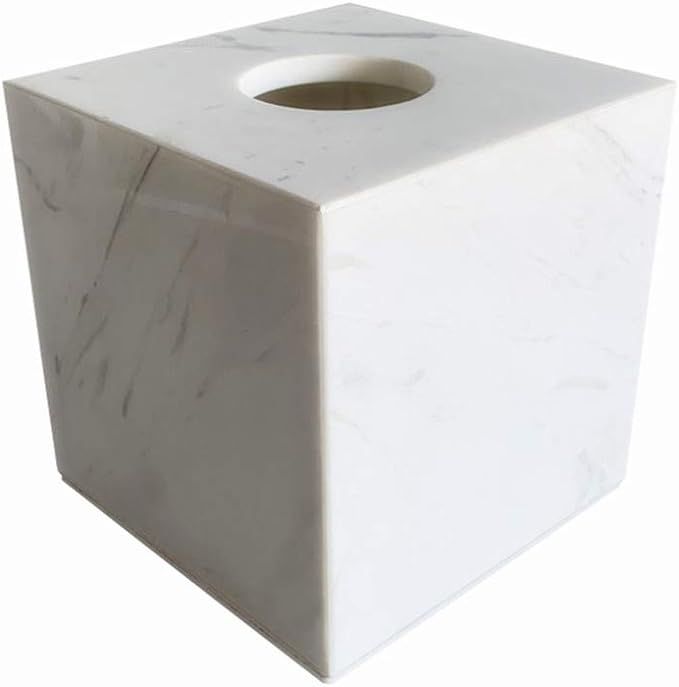 StonePlus Natural Smooth Marble Tissue Holder, Roll Paper Holder with Removable Acrylic Bottom fo... | Amazon (US)