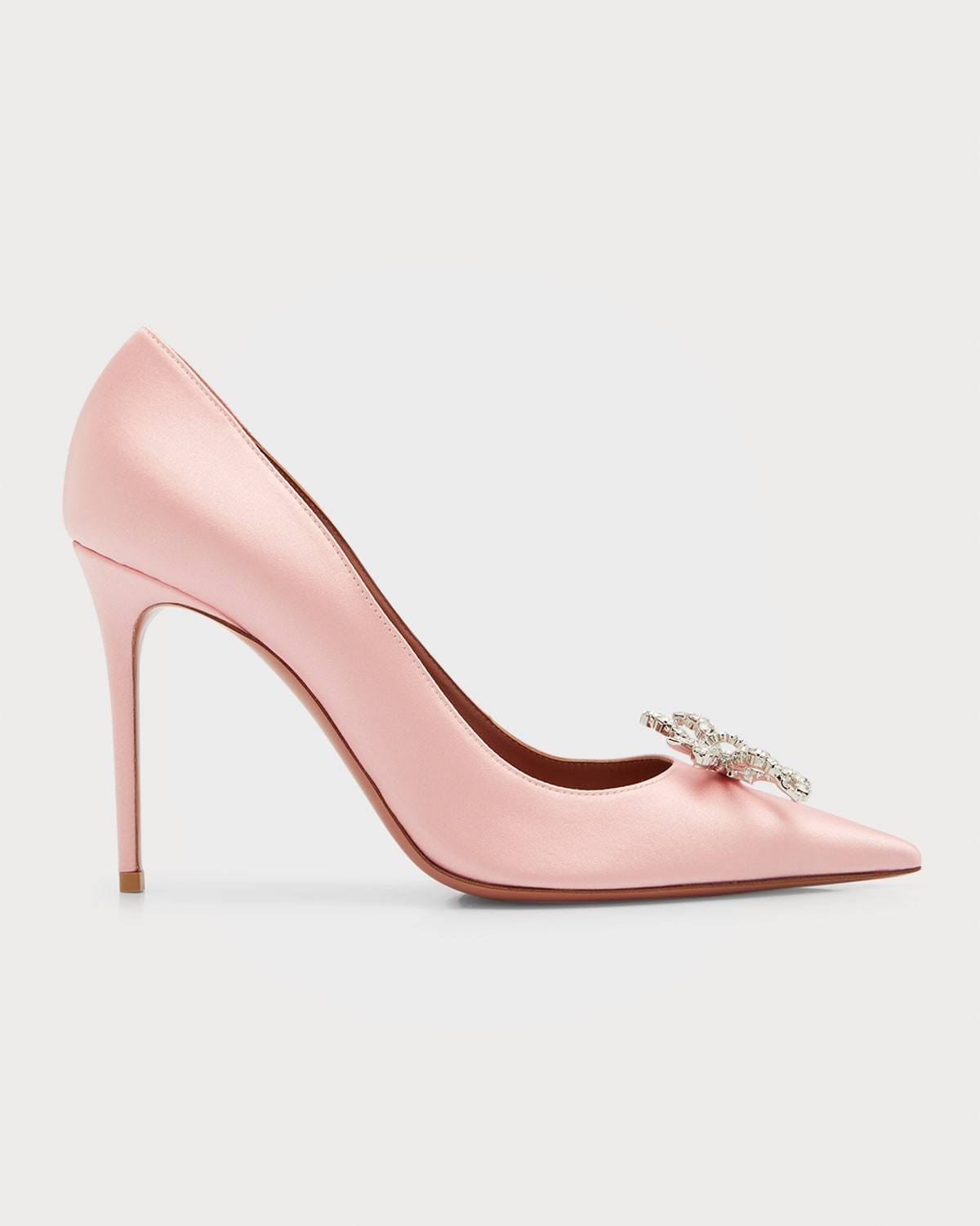 Rosie Crystal Bow Satin Pumps | Neiman Marcus