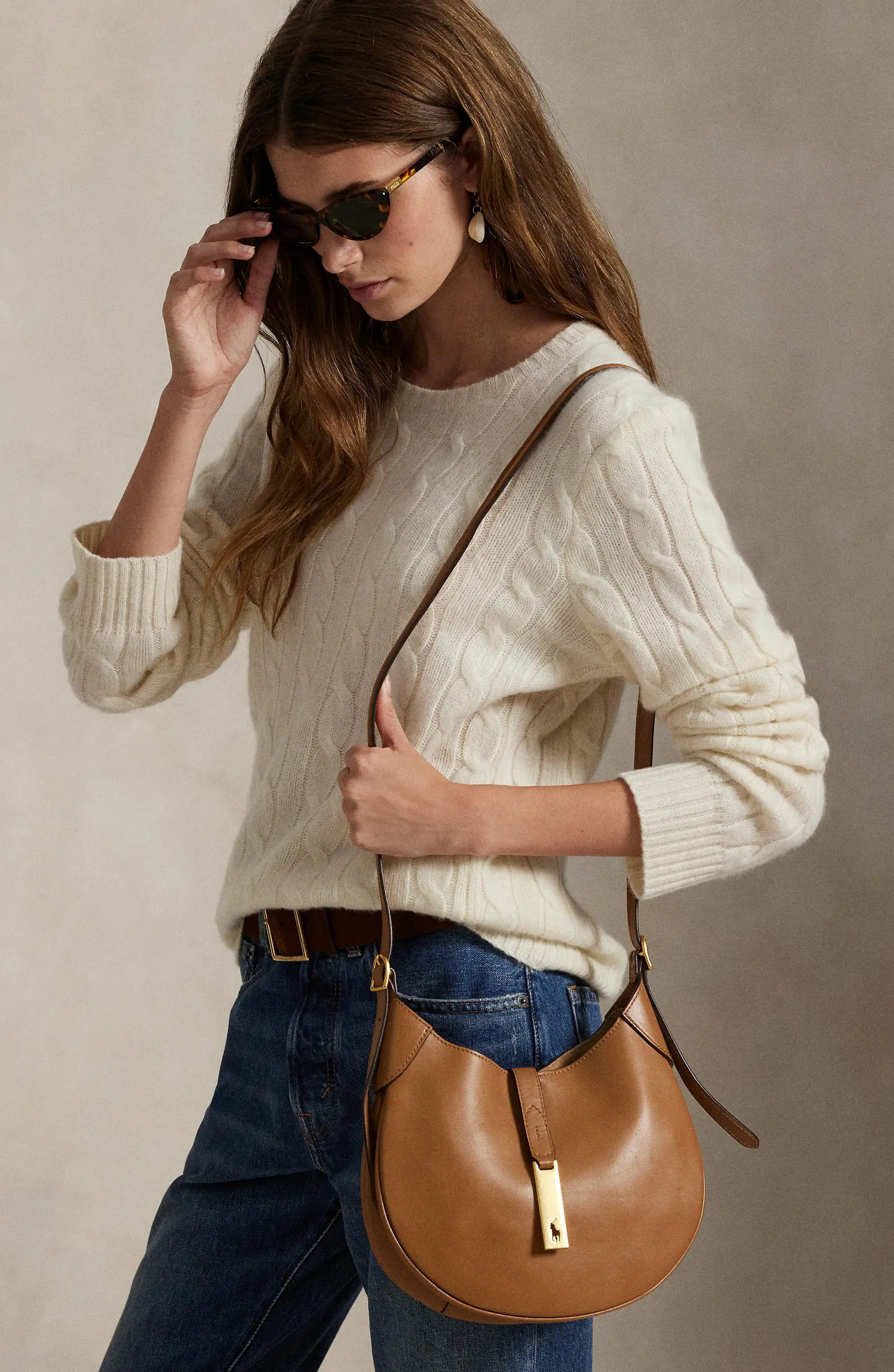 Small Polo ID Leather Shoulder Bag | Nordstrom