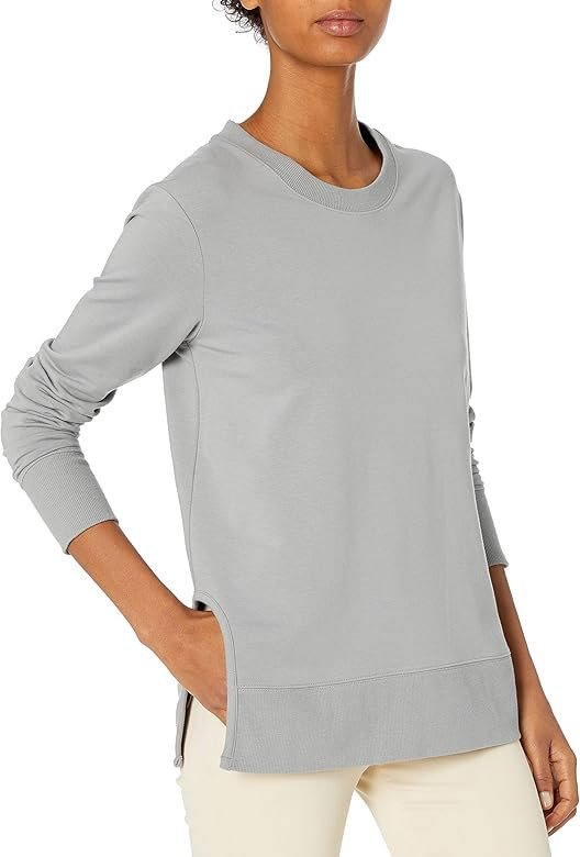 Amazon Brand - Daily Ritual Women's Terry Cotton and Modal Pullover with Side Cutouts | Amazon (US)