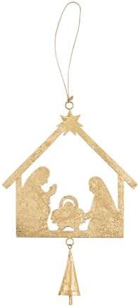 Mud Pie Nativity Large Tin Ornament; 10 1/2" x 8" | Amazon (US)