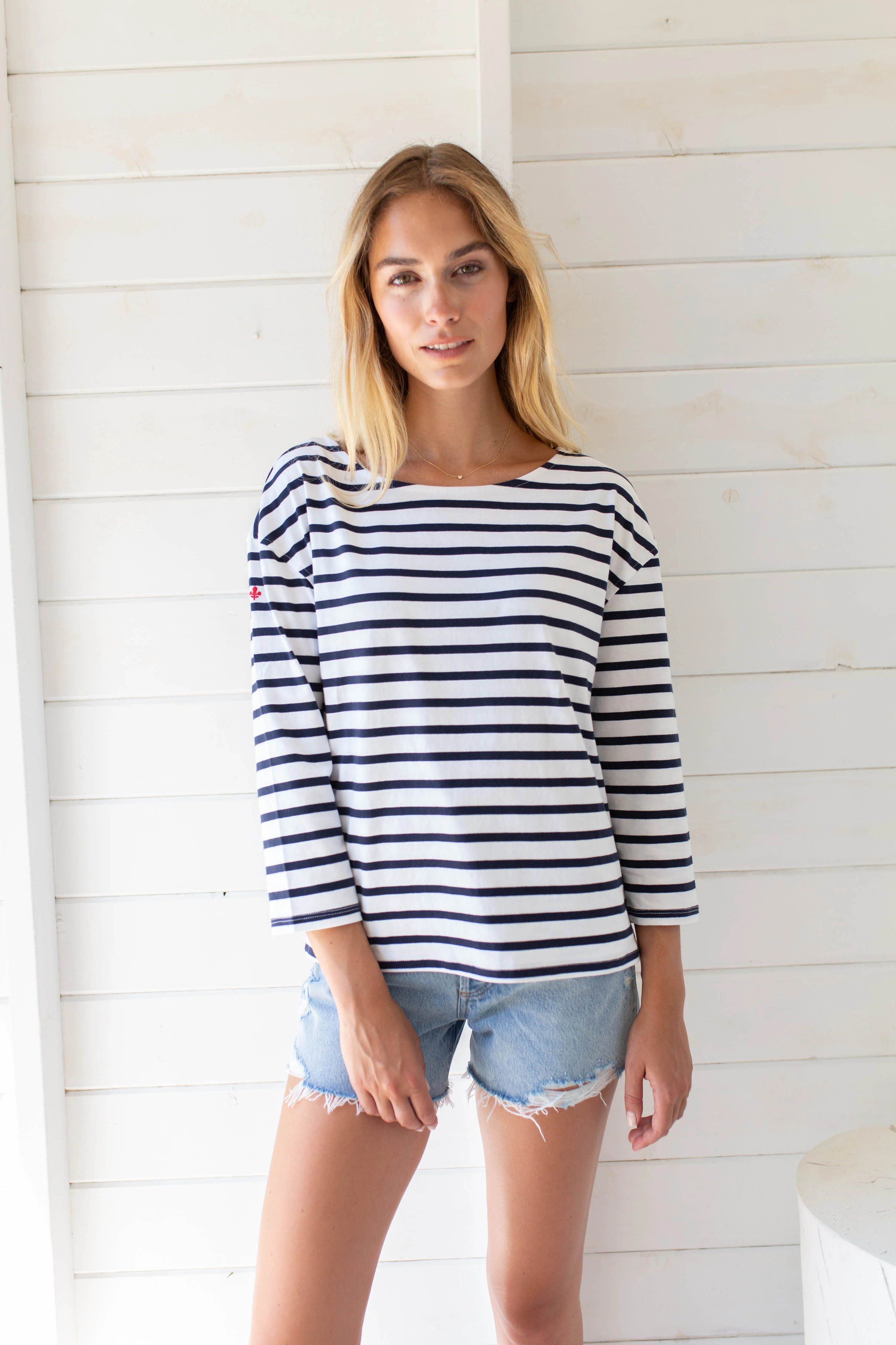 3/4 Sleeve Mariner - Navy / White | Marea