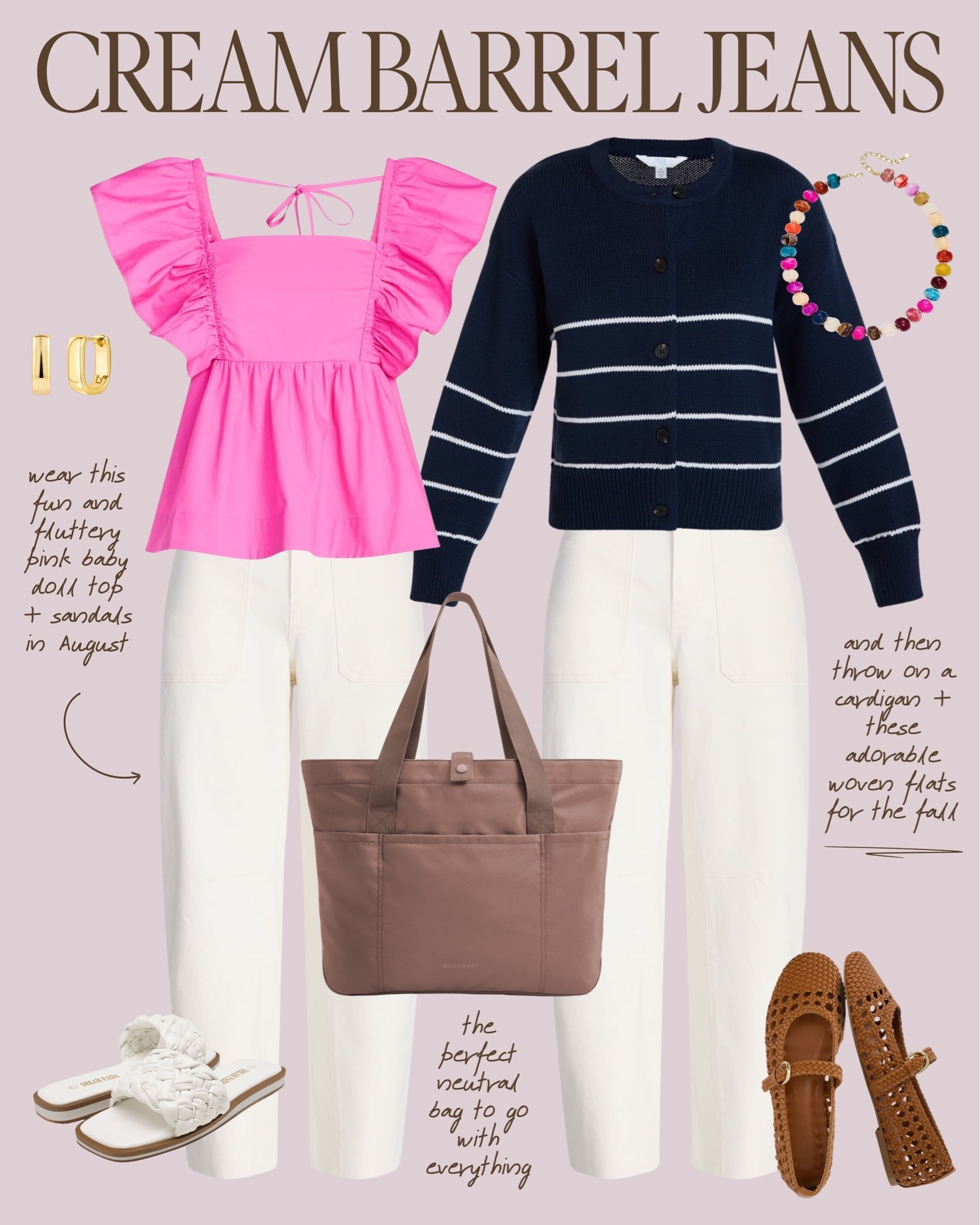 Back to school outfits! Walmart cream barrels styled for summer and fall🍂🍁

#LTKootd #LTKgrwm #LTKdayinmylife