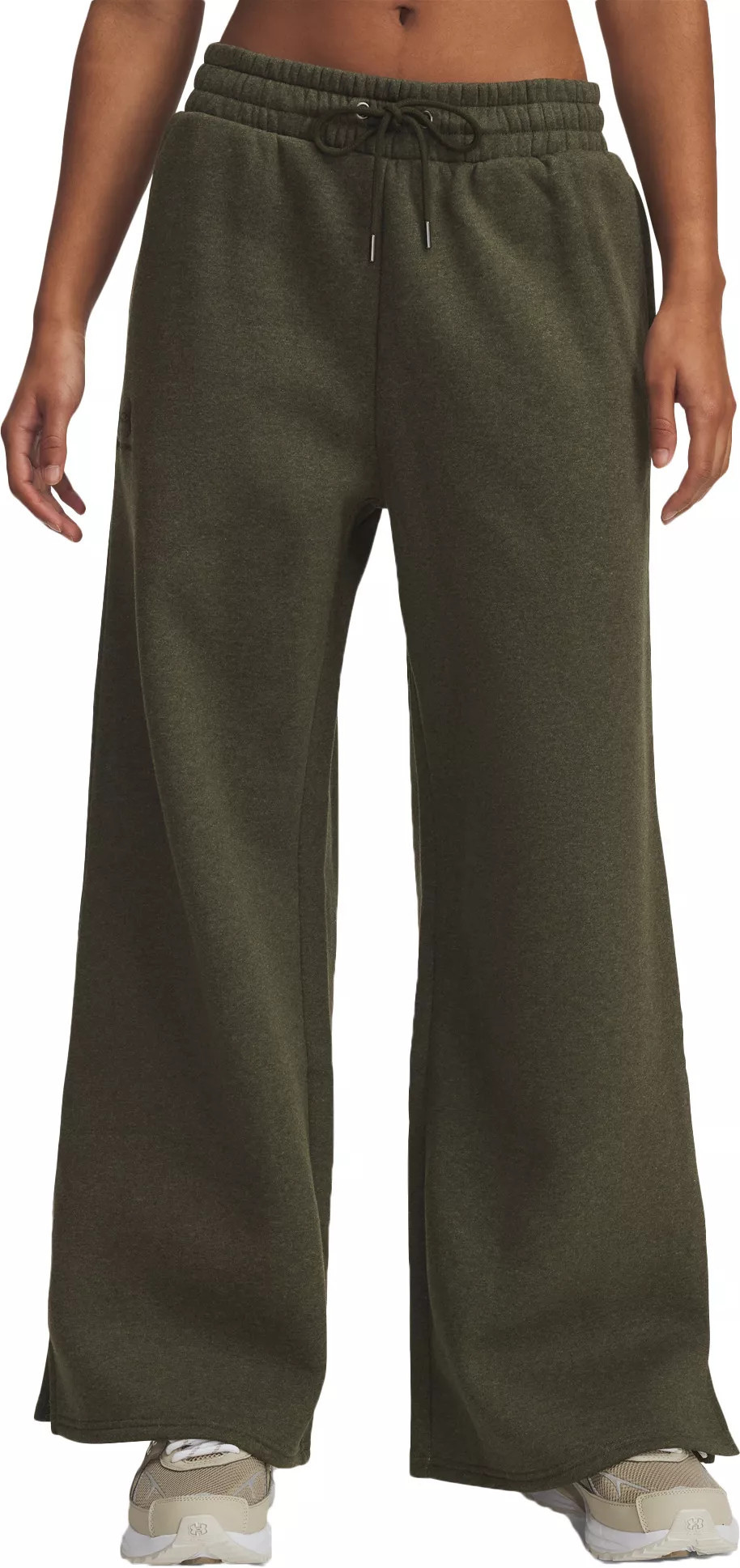 Under Armour Women's Icon Fleece Wide Leg Pants, XS, Expedition Gr Md Hthr/E G | DICK'S Sporting Goods