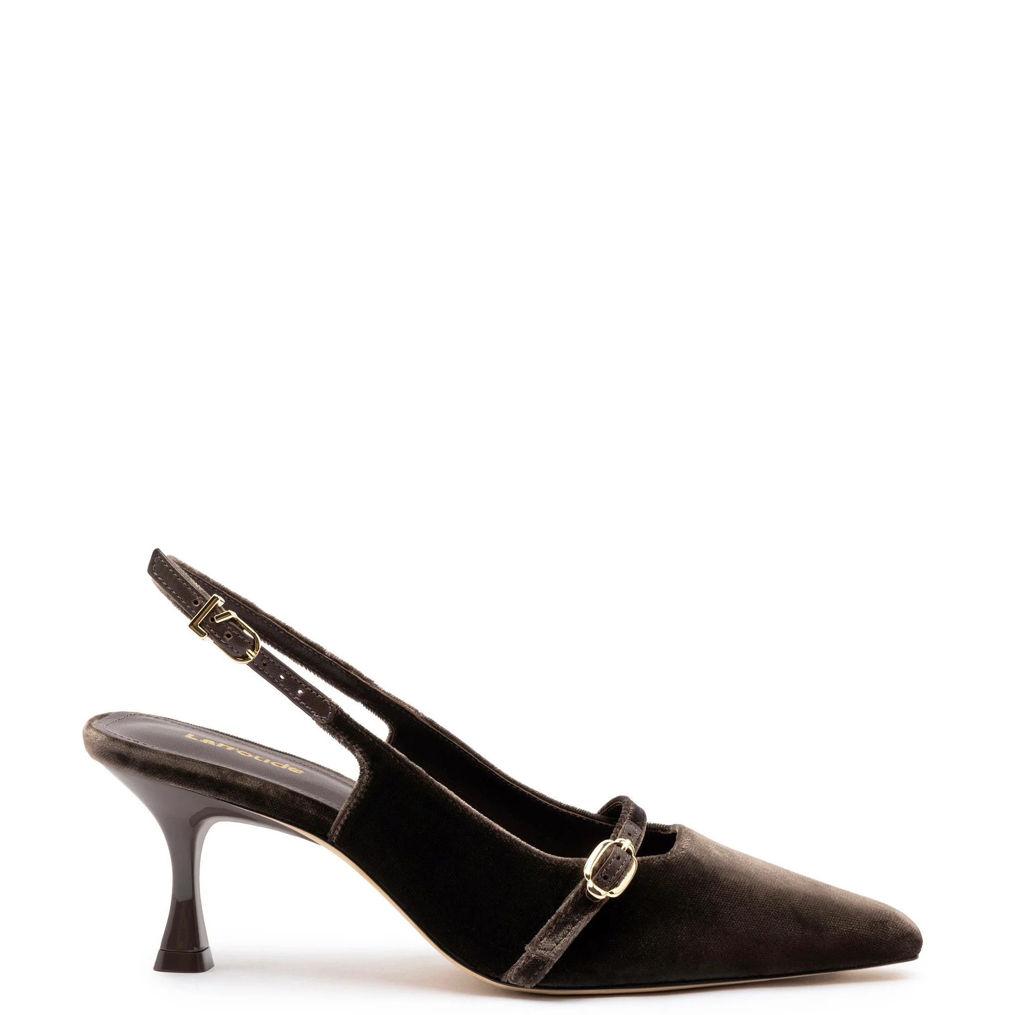 Ines Pump In Expresso Velvet | Larroude