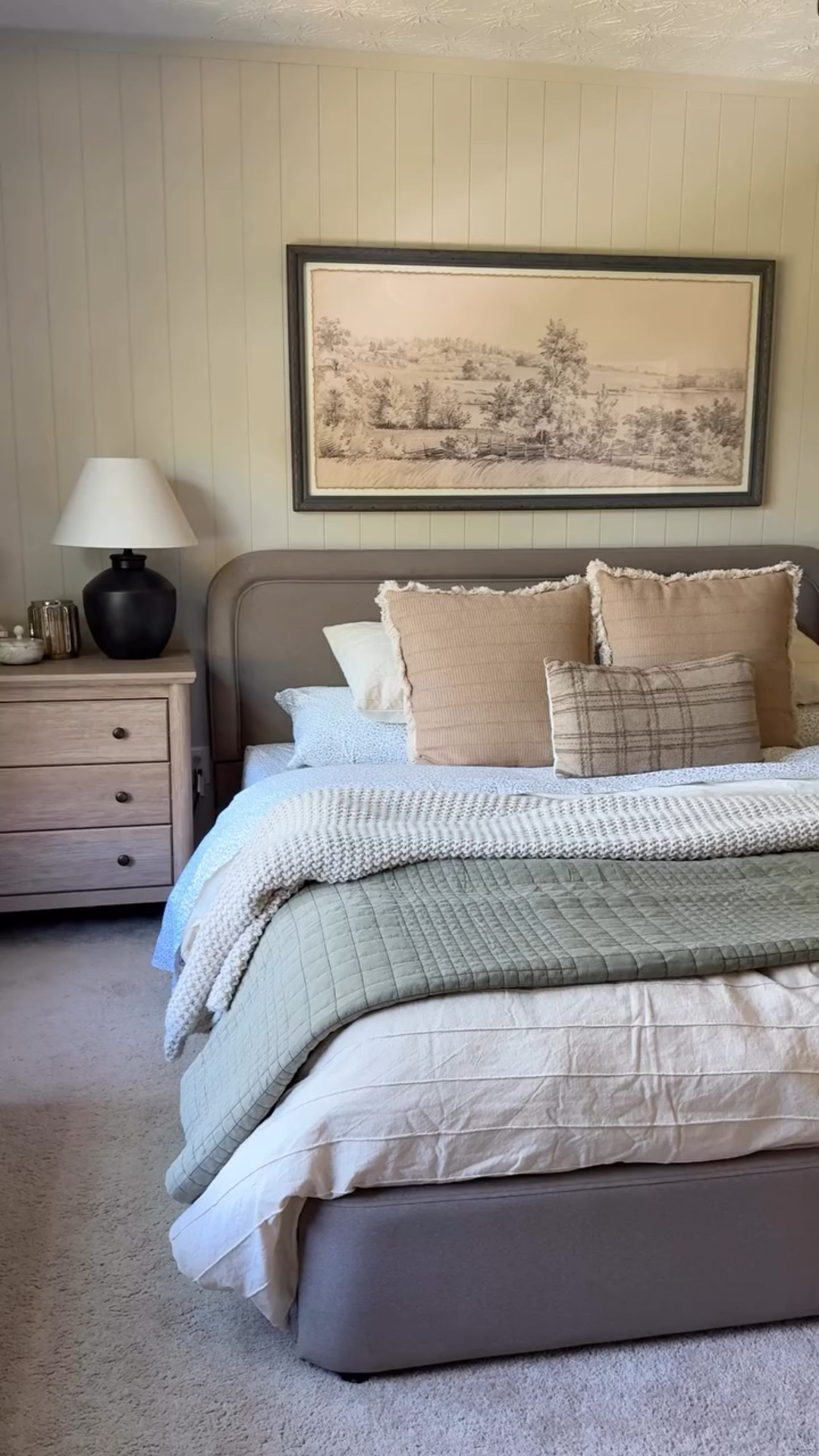 ✨ The new @twopagescurtains x Britt Bengoechea collab just dropped, and these curtains were the piece that inspired my whole room makeover. I built the design around them and they did not disappoint!

If you want the exact order I placed:
Style: BB-D2
Color: MountainRidge
Header: Triple Pleat w/ memory training
Lining: Room Darkening (75% shading, 140 gsm polyester white)

They’re customizable by width, length, and lining type (privacy, room darkening, blackout) which makes it so easy to get the perfect fit for your space. #twopageshome #bedroommakeover #roommakeover #bedroomdesign #bedroomdecor #homedesigninspo #budgetfriendlydecor #neutralhome #timelesshome #classicdecor #cozybedroom