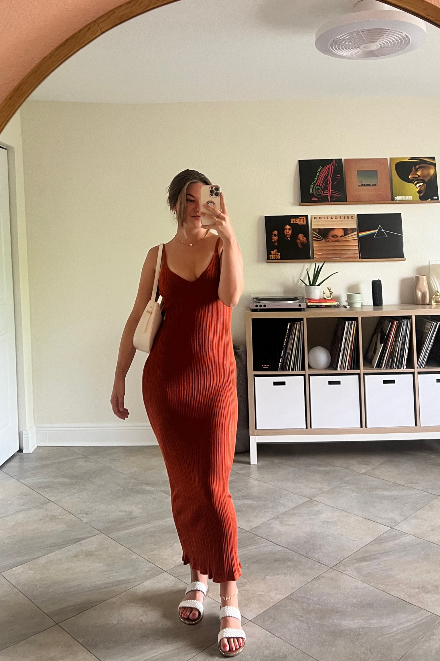 So cute & comfy dress is a bit stretchy could size down, this is size small 