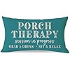 PANDICORN Farmhouse Throw Pillow Cover 12x20 Inch Porch Therapy Session in Progress Yellow Outdoo... | Amazon (US)