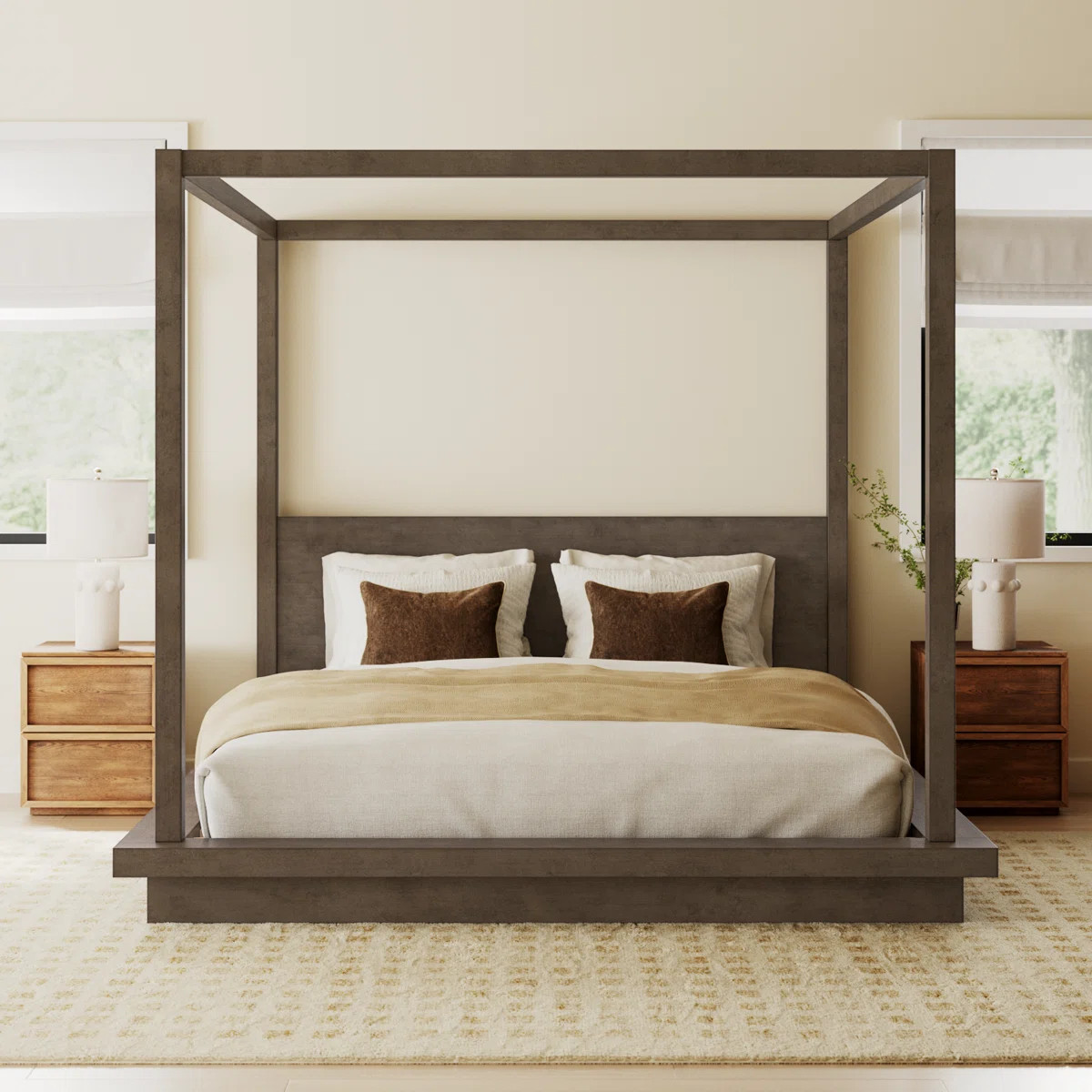 Brooks Solid Wood Canopy Bed | Wayfair North America