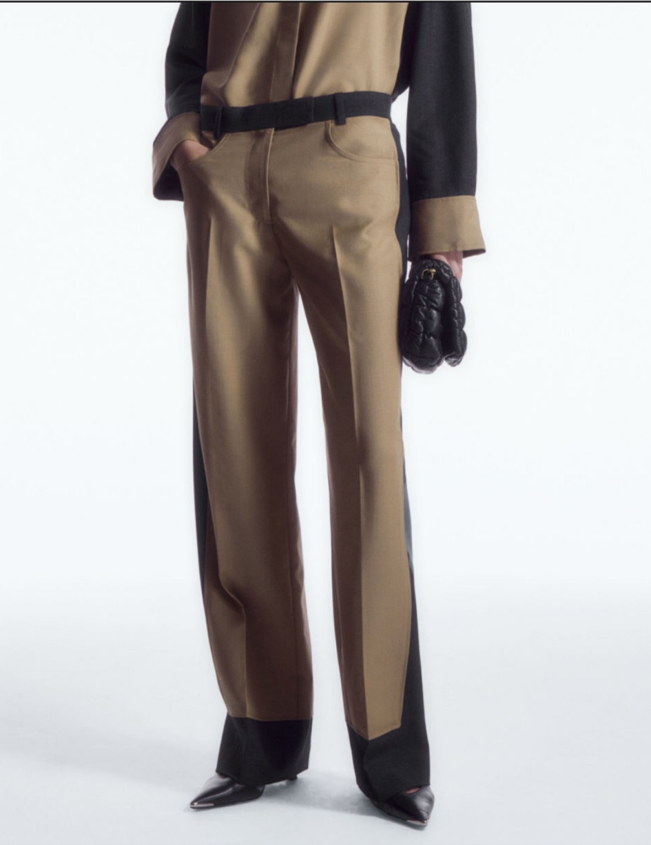COS Color Block Wool Pants