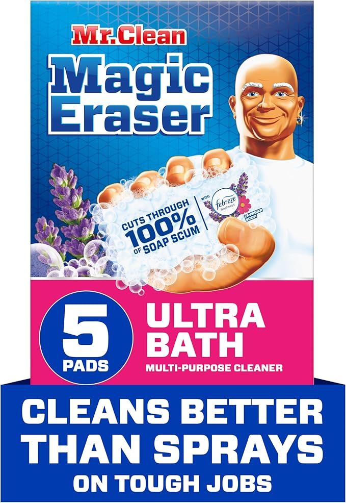 Mr. Clean Magic Eraser Ultra Bath Multi Purpose Cleaner for Bathroom, Soap Scum Remover for Showe... | Amazon (US)