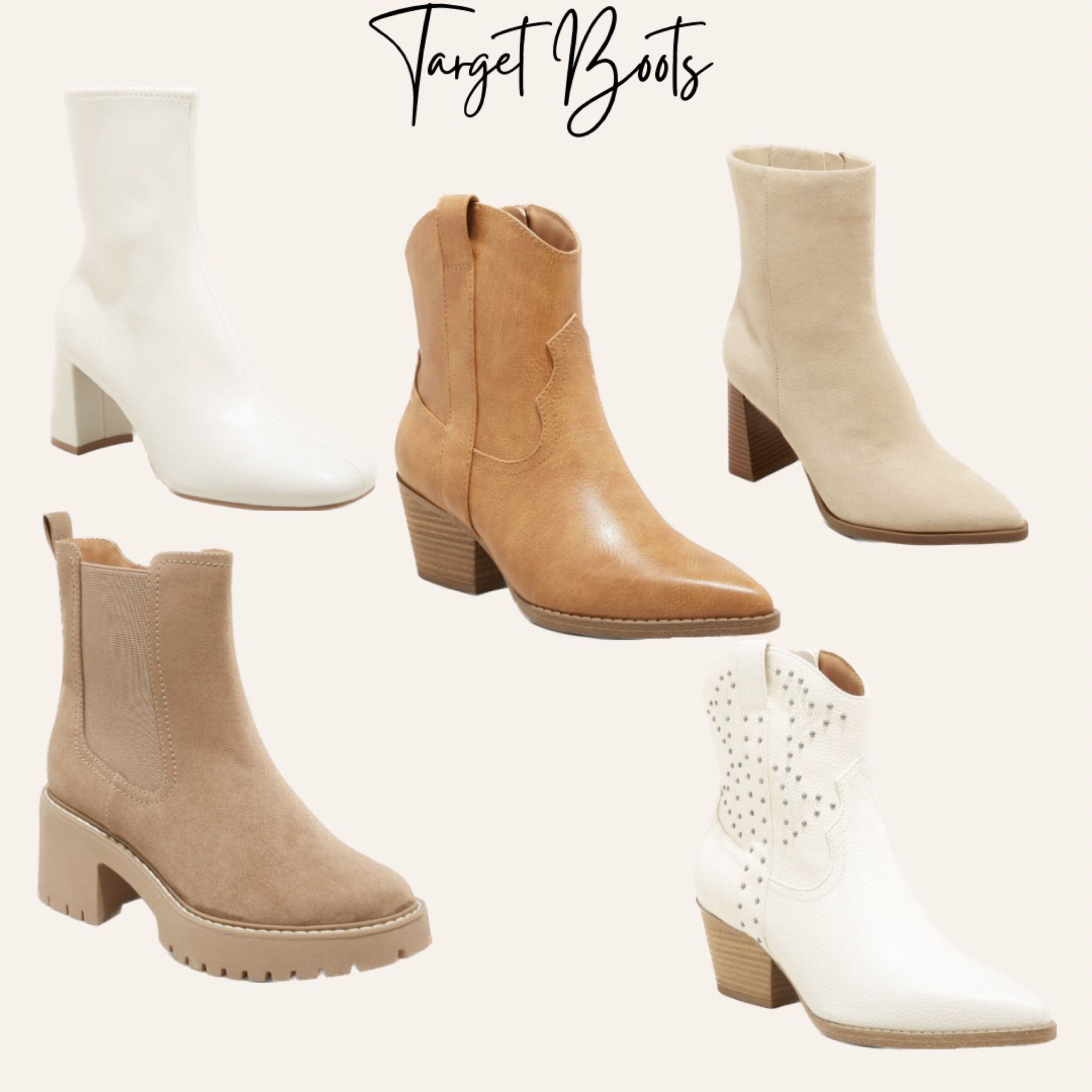 It’s boots season 👢 Target has some of the best affordable & cute options for fall! The western look is such a hit this year too 🤠

#boots #cowboyboots #fallboots 

#LTKunder50 #LTKshoecrush #LTKSeasonal