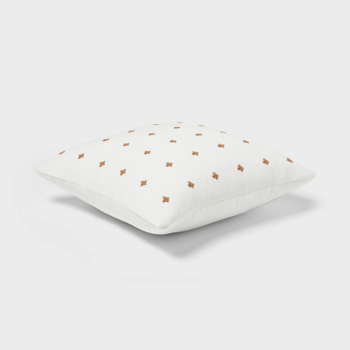Mod Plus Stitch Square Edge Pillow Ivory/Light Brown - Threshold™ | Target