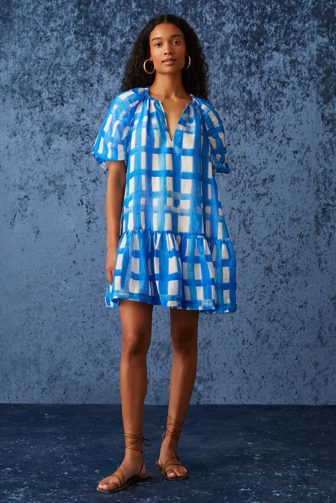 Greta Dress- Amalfi Madras | Shop BIRDIE