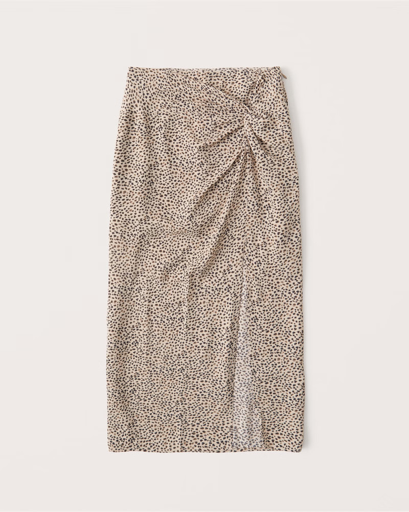 Knotted Midi Skirt | Abercrombie & Fitch (US)