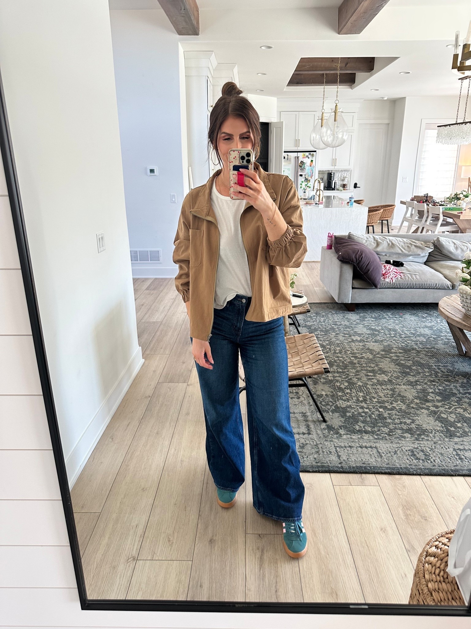 Just got these jeans in from old navy and I’m obsessed! Love them so much I snagged them in 2 colors. High waisted and comes in long. Paired with my favorite white tee and new spring jacket from 12th tribe  

#LTKootd #LTKmomlife #LTKSpringSale