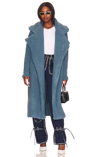 x REVOLVE Teddy Coat in Storm Blue | Revolve Clothing (Global)