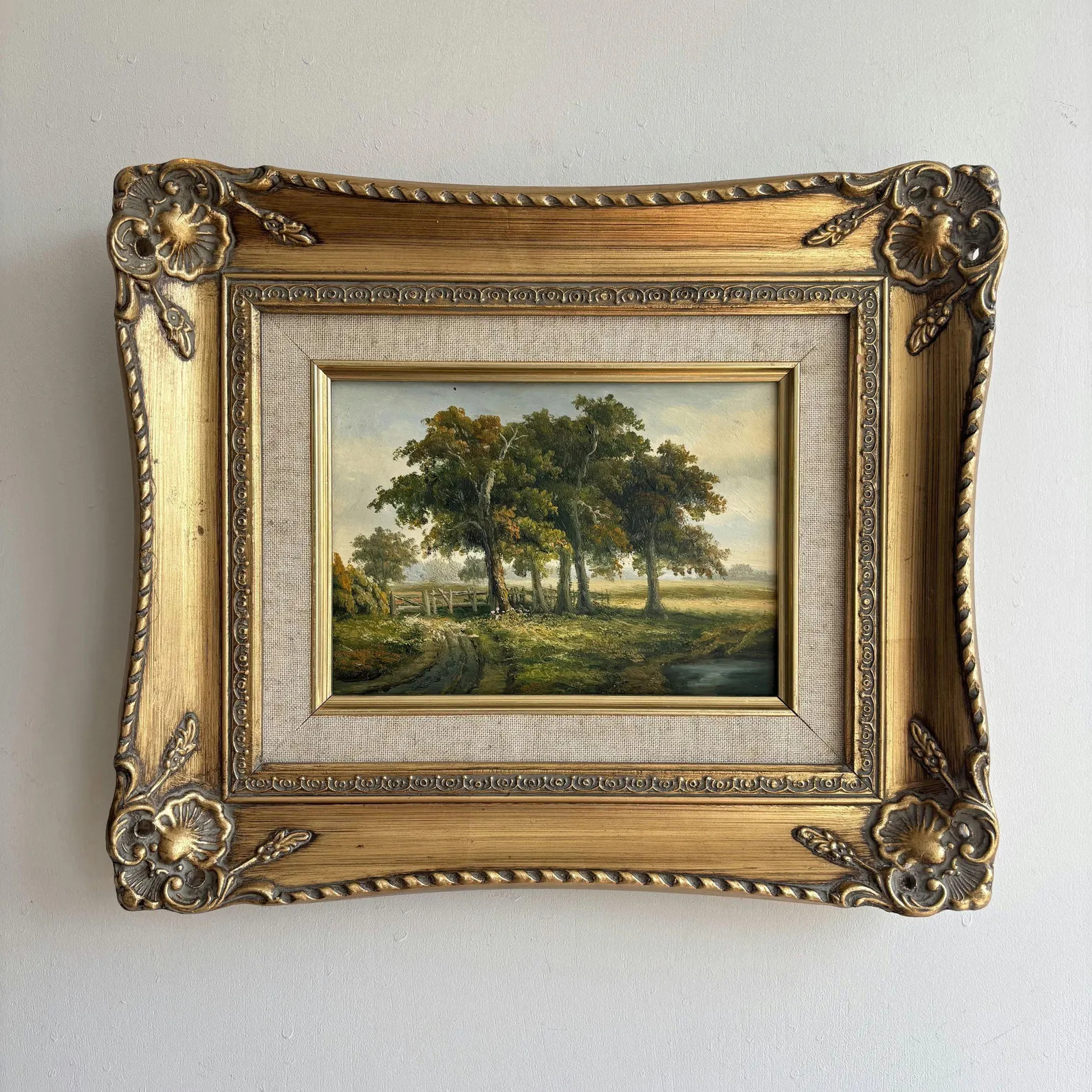 Elegant Landscape Oil Painting "Gilded Frame" Classic Small Art | Etsy (Global)