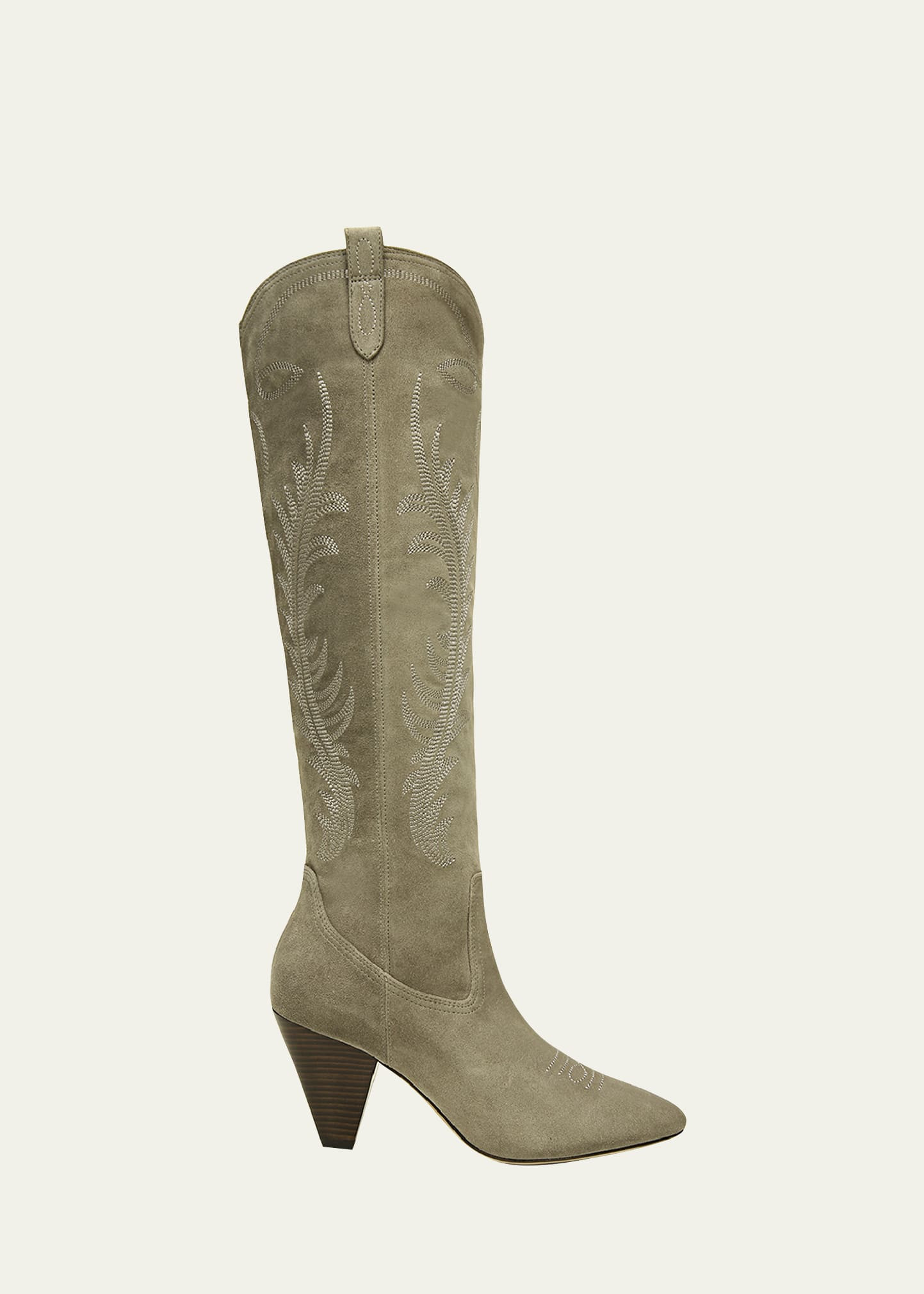 Veronica Beard Ballan Tall Suede Western Boots | Bergdorf Goodman