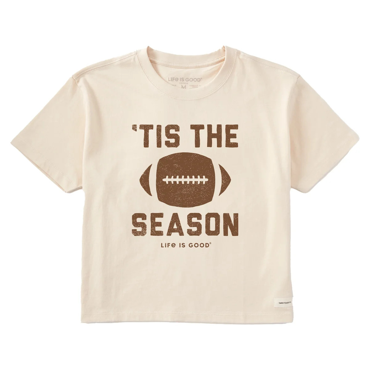 Women's Tis The Football Season Short Sleeve Crusher Boxy Tee | Life is Good