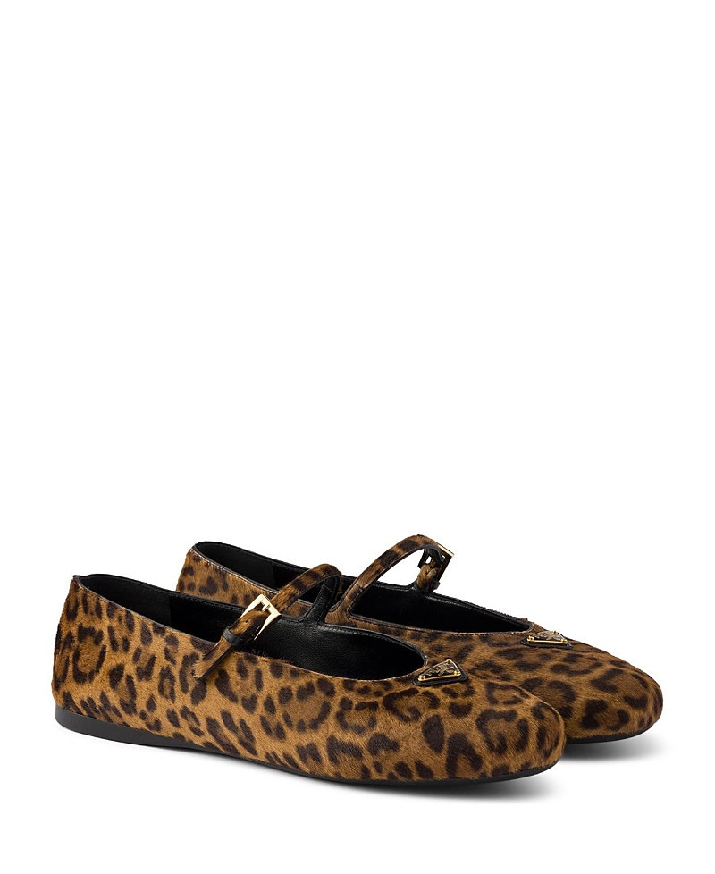 Prada Women's Printed Leather Ballerinas | Bloomingdale's (US)