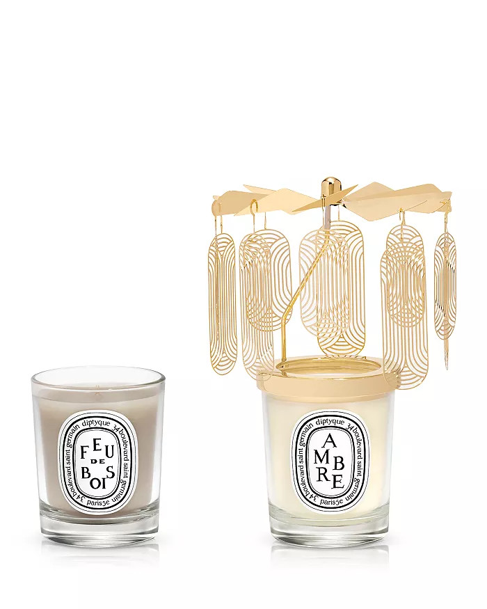 Ambre (Amber) & Feu de Bois (Firewood) Scented Candle Carousel Gift Set - Limited Edition | Bloomingdale's (US)