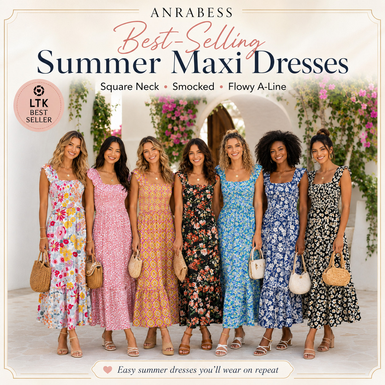 ANRABESS Summer Chic | Sleeveless Smocked Boho A-Line Floral Flowy Maxi Dresses ☀️

The summer maxi dress edit that solves every “I need something cute but easy to wear” event on your calendar 💐

These ANRABESS square neck smocked maxi dresses are exactly the kind of Amazon dresses people keep coming back to because they look polished, feel comfortable, and work for so many real-life summer plans. 

The smocked bodice gives that easy flattering fit, the flowy A-line shape makes it comfortable for long days, and the prints/colors make them feel styled without needing much effort.

This is the dress you grab for summer weddings, bridal showers, baby showers, brunch, vacation dinners, beach trips, family photos, resort outfits, casual church outfits, graduation parties, and those “I want to look put together but not overdressed” moments.

I did the digging for you — this is one of those affordable Amazon maxi dresses that actually earns a spot in your summer rotation because you can wear it over and over, style it with sandals or heels, and instantly feel like you planned your outfit.

Save this before you need a last-minute summer dress 💐

↓ Everything is linked!

#LTKActive #LTKSaleAlert #LTKTravel