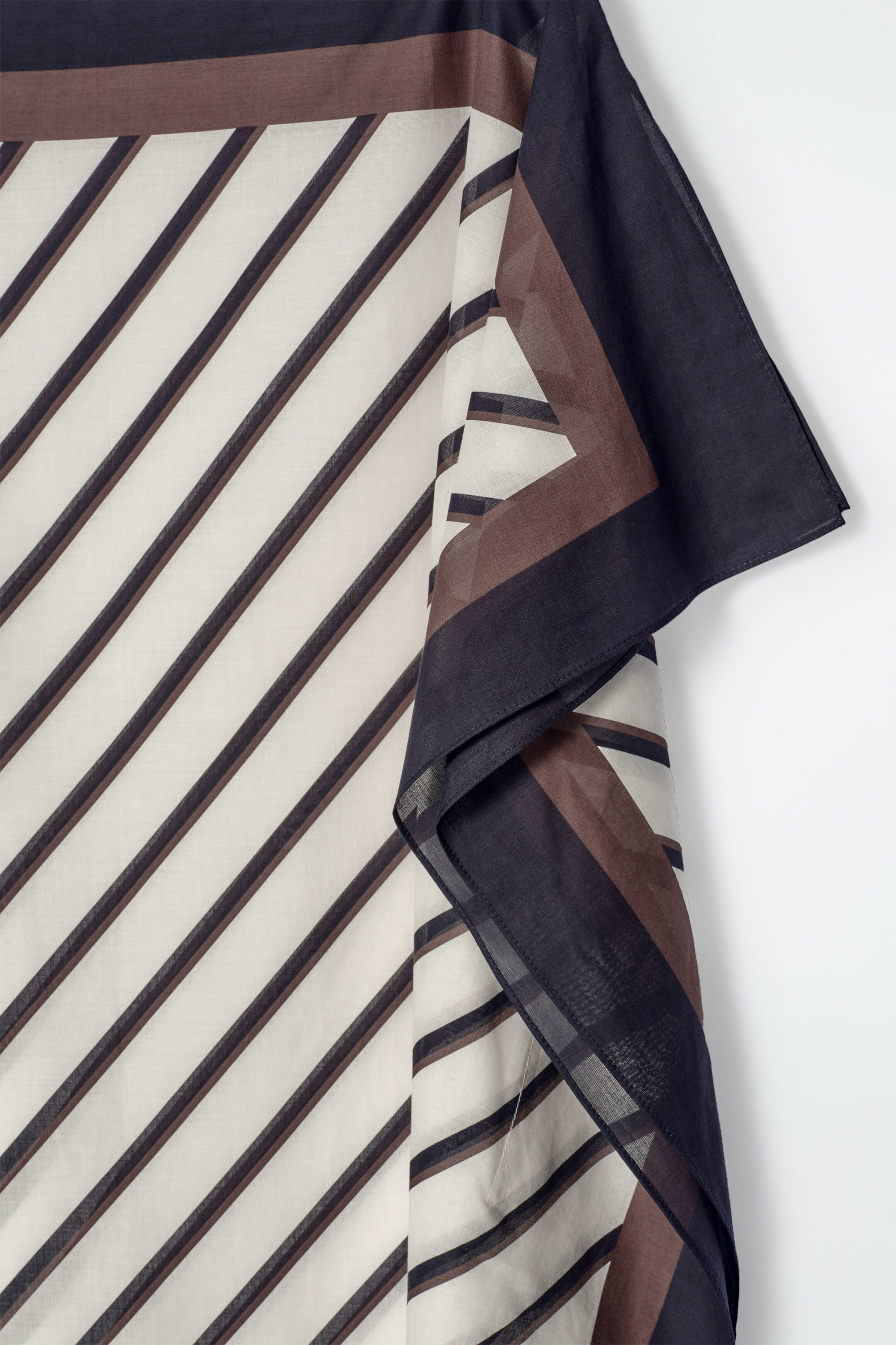 STRIPED COTTON KAFTAN - IVORY / NAVY / STRIPED | COS UK