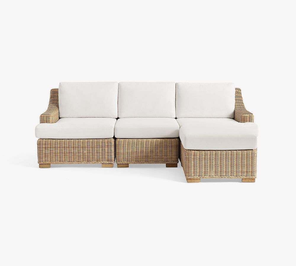 Huntington Slope-Arm 4-Piece Outdoor Sectional | Pottery Barn (US)