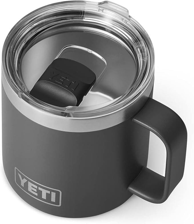 YETI Rambler 14 oz Mug, Vacuum Insulated, Stainless Steel with MagSlider Lid, Stainless | Amazon (US)