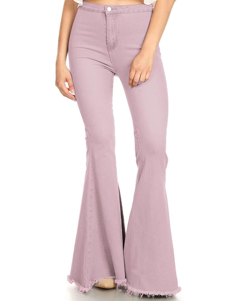 Anna-Kaci Women's Fashion High Waist Long Denim Bell Bottom Jeans Flared Pants | Amazon (US)